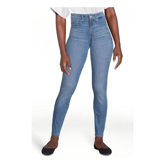 Levi Strauss simply stretch   Dark wash mid rise super skinny Jeans sz 4 - Picture 4 of 11